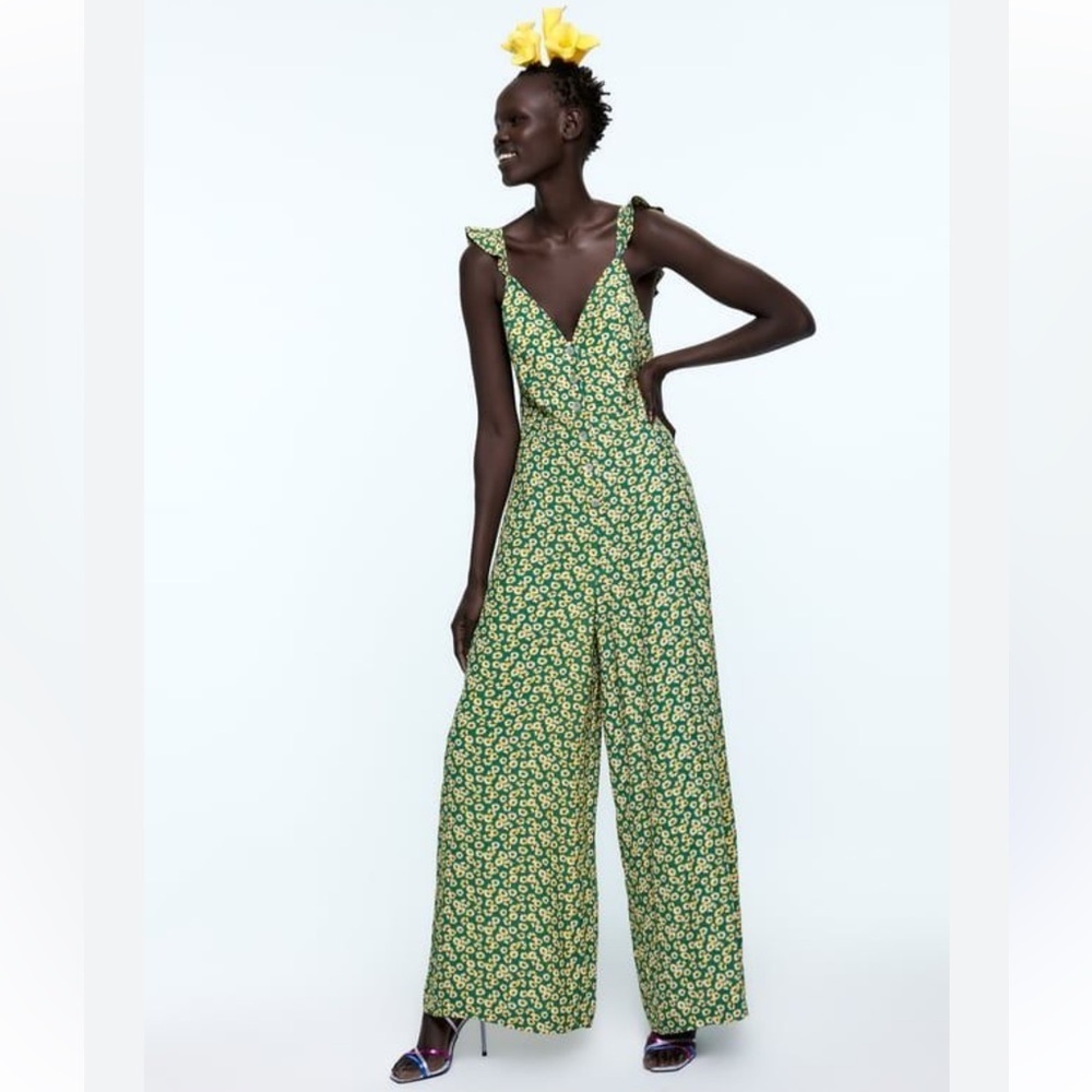 Zara Floral Printed Strapy  Rhomper Jumpsuit